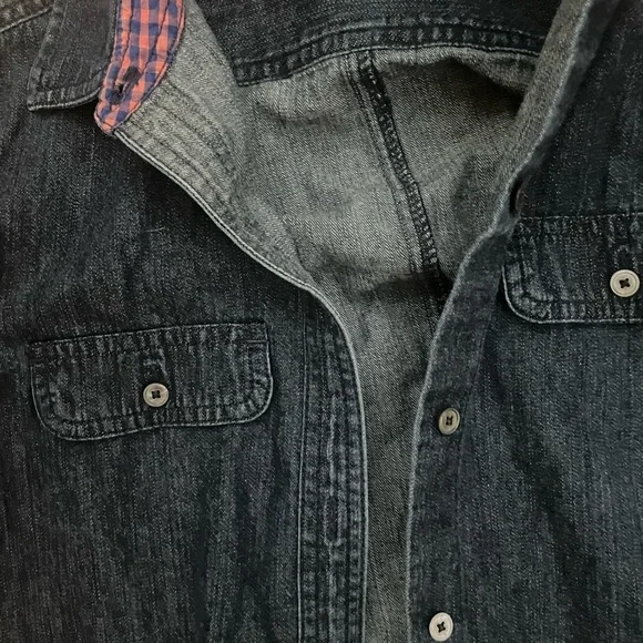 Talbots Button Down Denim Midi Shirt Dress Classic Casual - Picture 3 of 6